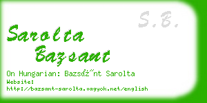 sarolta bazsant business card